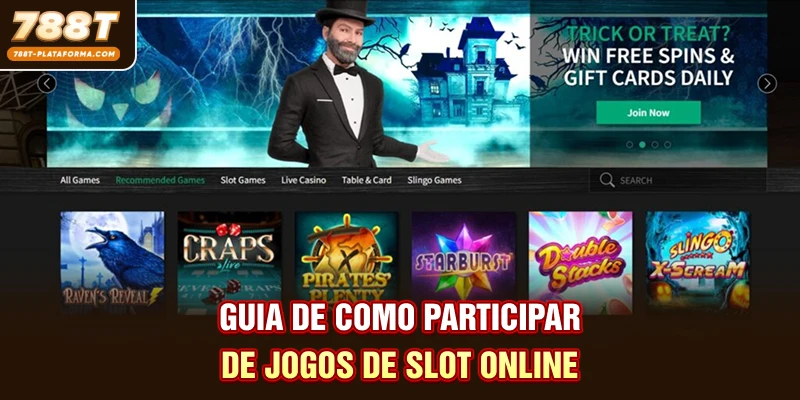 Guia de como participar de jogos de slot online